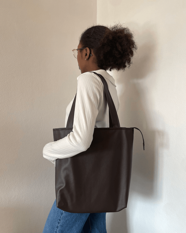 Tote bag marron