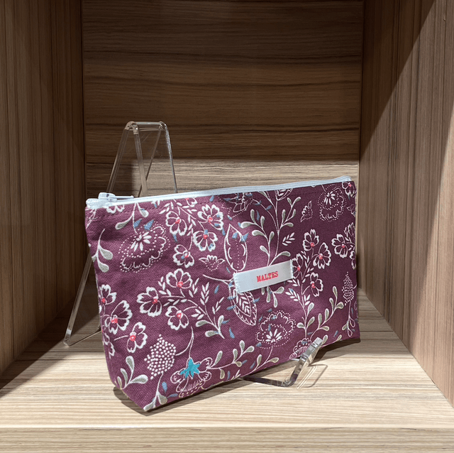 Pochette floral prune