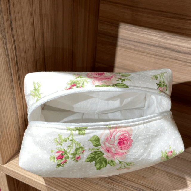 Trousse cube vintage Rose