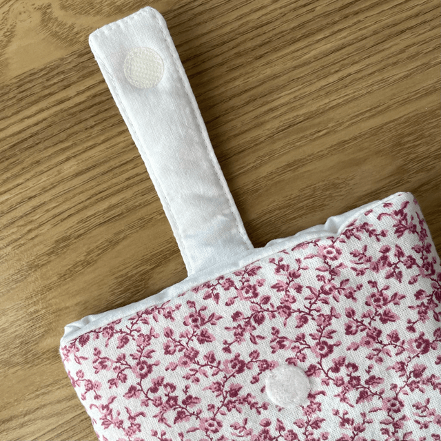 Housse de livre fleurs rose (poche)