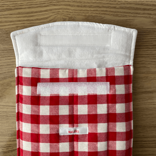 Housse de tablette vichy rouge