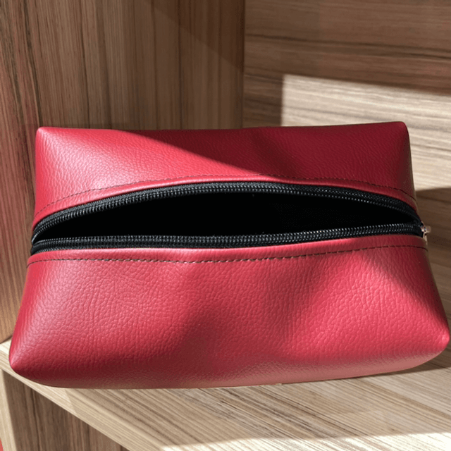 Trousse cube bordeaux