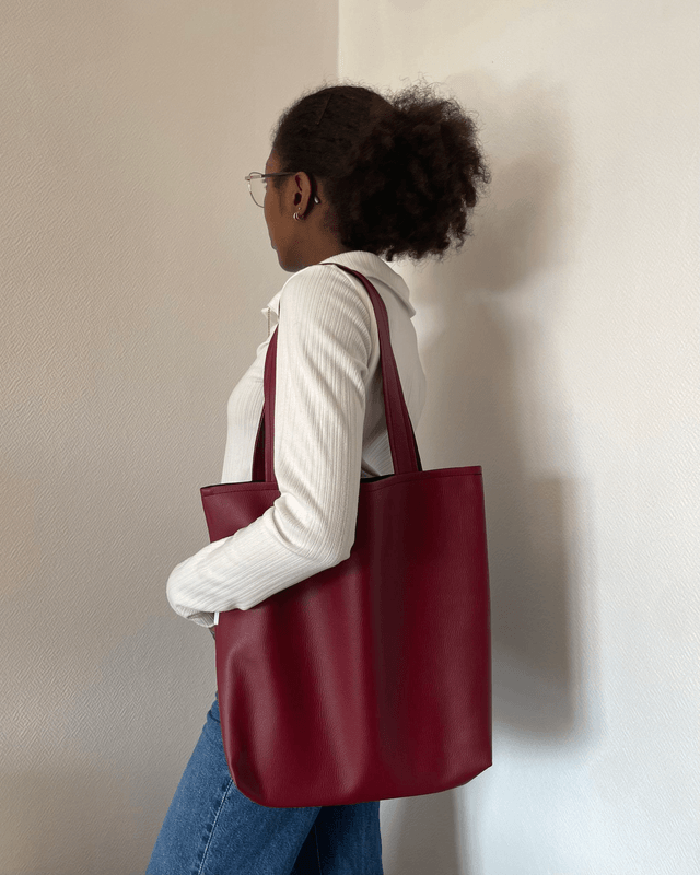 Tote bag bordeaux 