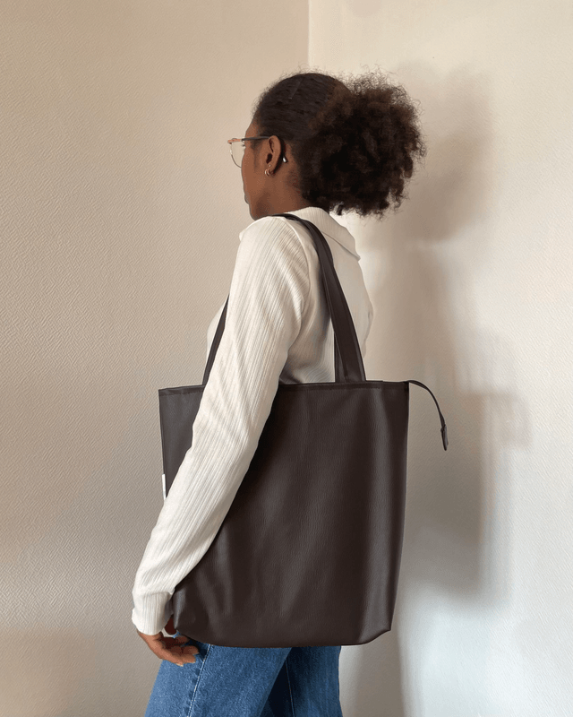 Tote bag marron