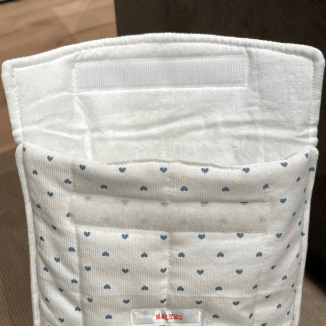 Housse de tablette cœurs bleu