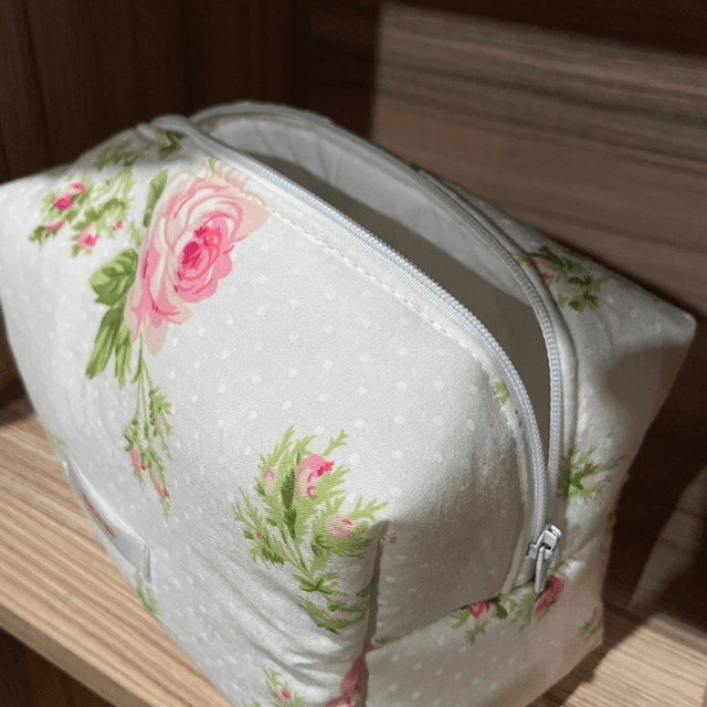 Trousse cube vintage Rose