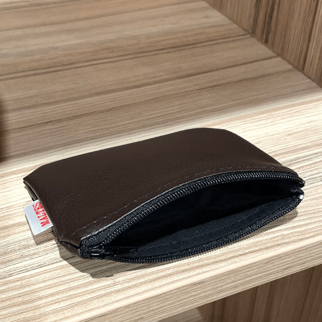 Porte-monnaie simili cuir marron