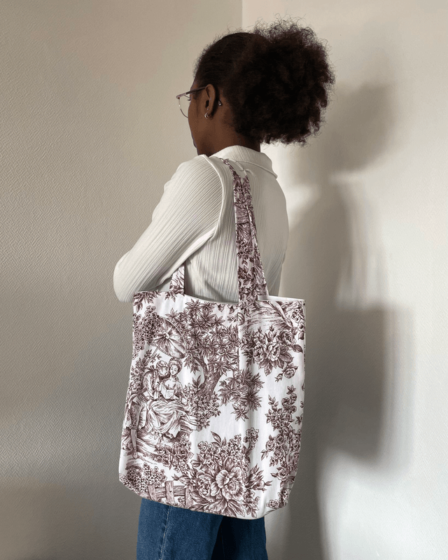Tote bag toile de jouy 