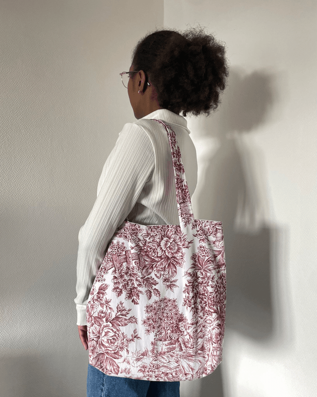 Tote bag toile de jouy 