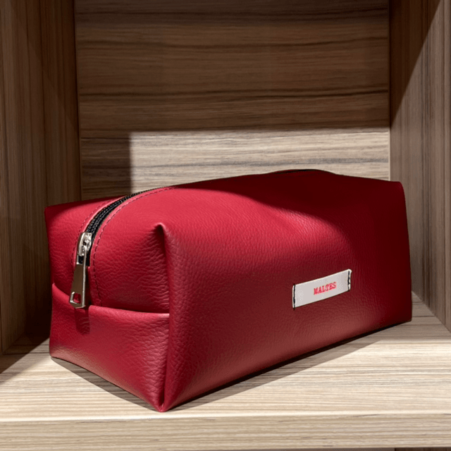 Trousse cube bordeaux