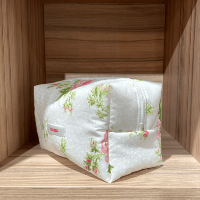 Trousse cube vintage Rose
