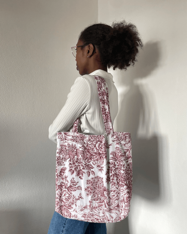 Tote bag toile de jouy 