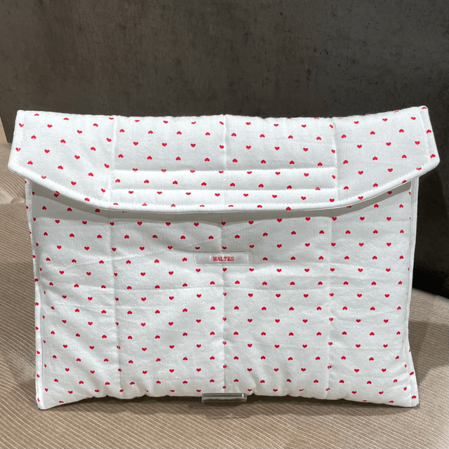 Pochette d'ordinateur coeurs