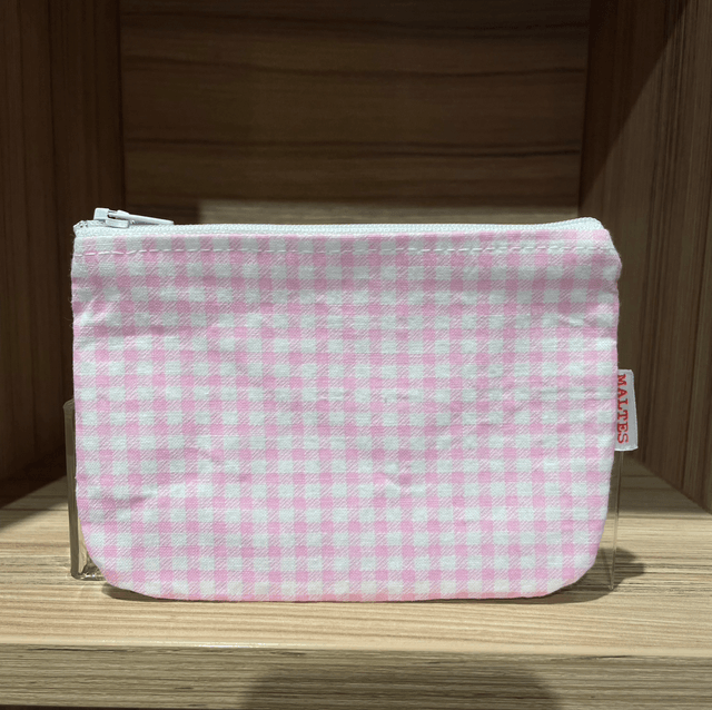 Mini pochette vichy rose