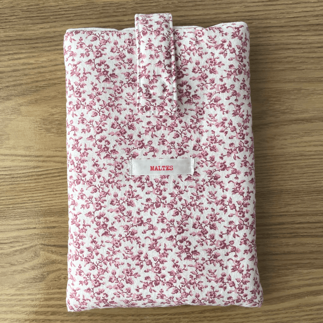 Housse de livre fleurs rose (poche)