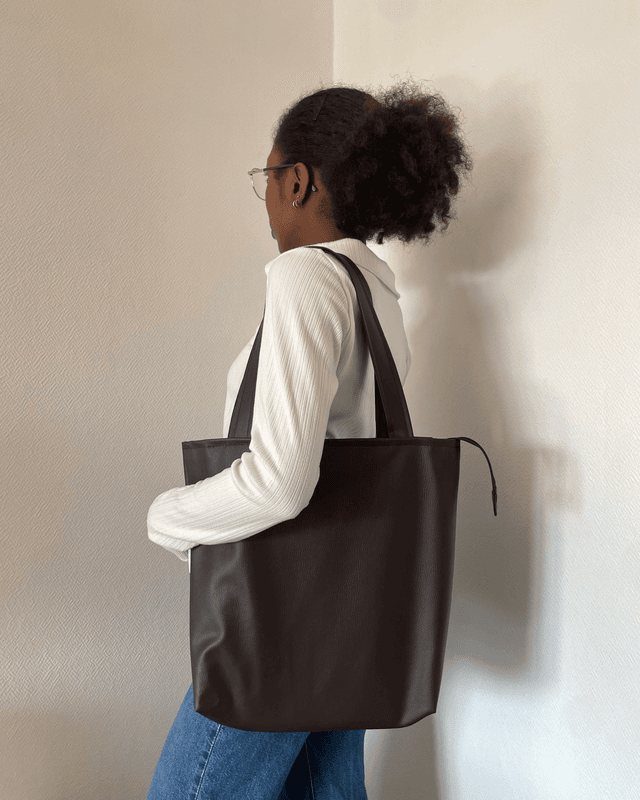 Tote bag marron