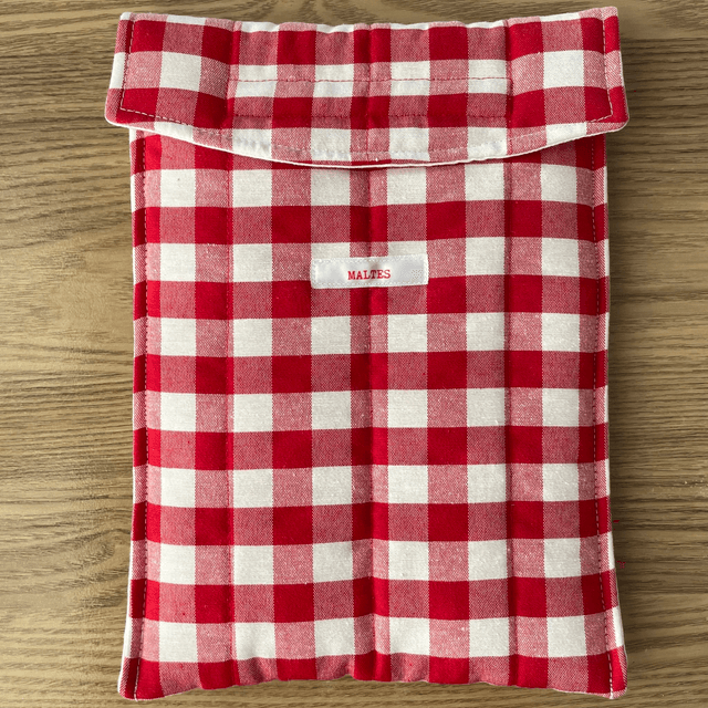 Housse de tablette vichy rouge
