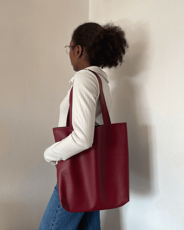 Tote bag bordeaux 