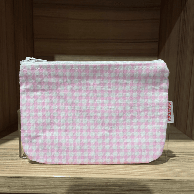 Mini pochette vichy rose