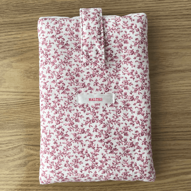 Housse de livre fleurs rose (poche)